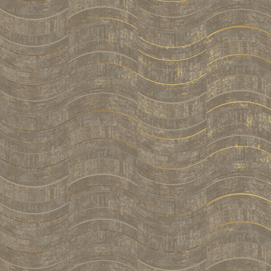 Beige and gold wavy textured wallpaper.