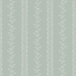 Sage green floral stripe pattern.