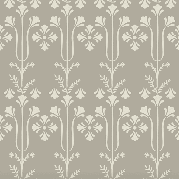 Beige floral damask wallpaper pattern.