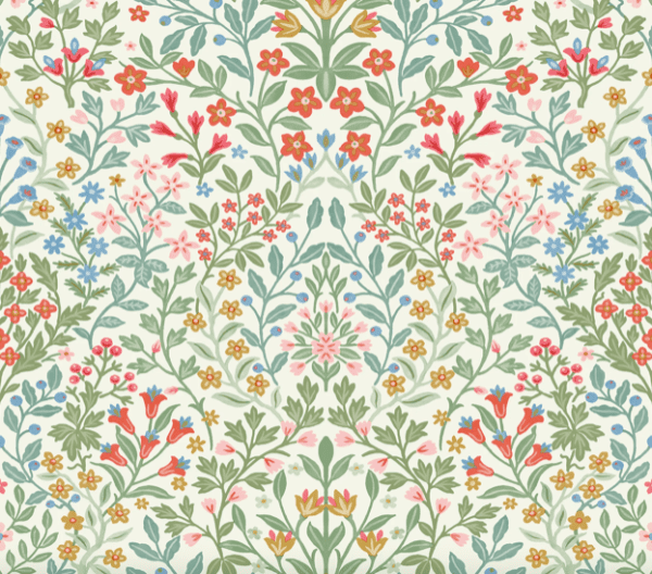 Ornate floral textile pattern.