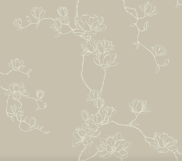 Elegant magnolia flower branch pattern.