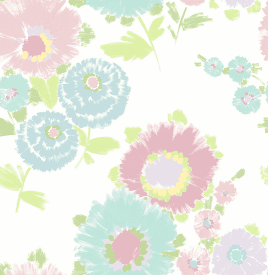 Pastel floral pattern, soft colors.