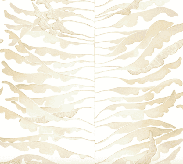 Beige abstract seaweed pattern art.