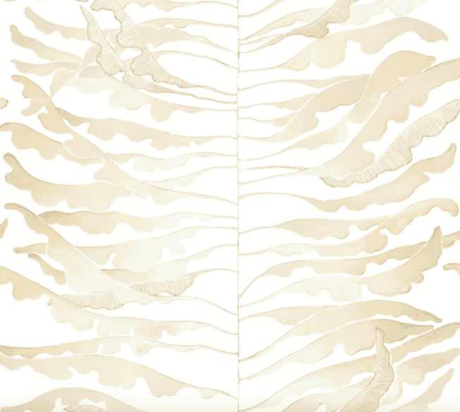 Beige abstract seaweed pattern art.