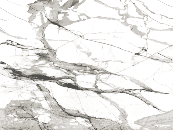 White marble with gray veining.