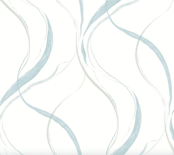 Abstract blue and white wavy lines.