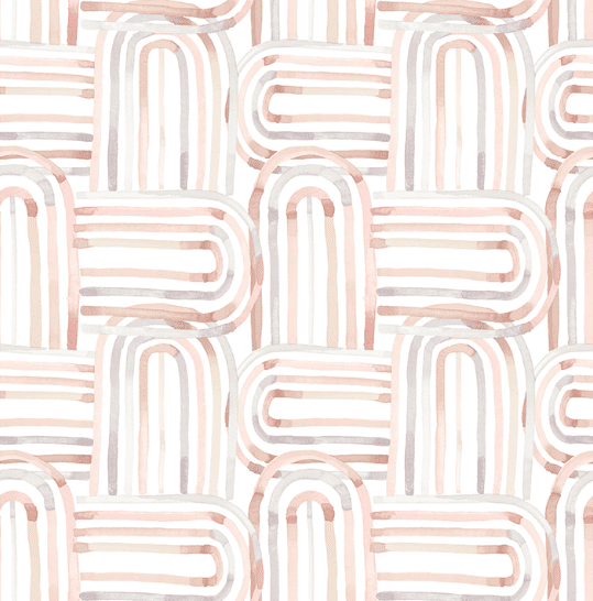 Pastel rainbow arches pattern.