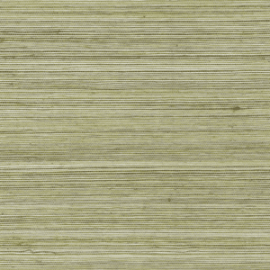 Green textured woven wallpaper sample.