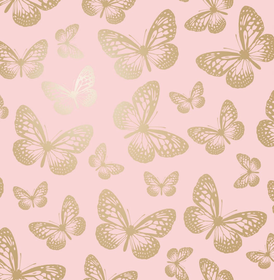Metallic Butterflies Whimsical
